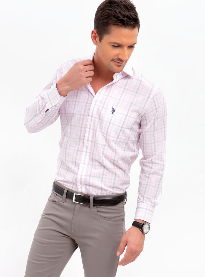 USPA SPREAD COLLAR PLAID DRESS SHIRT On Sale