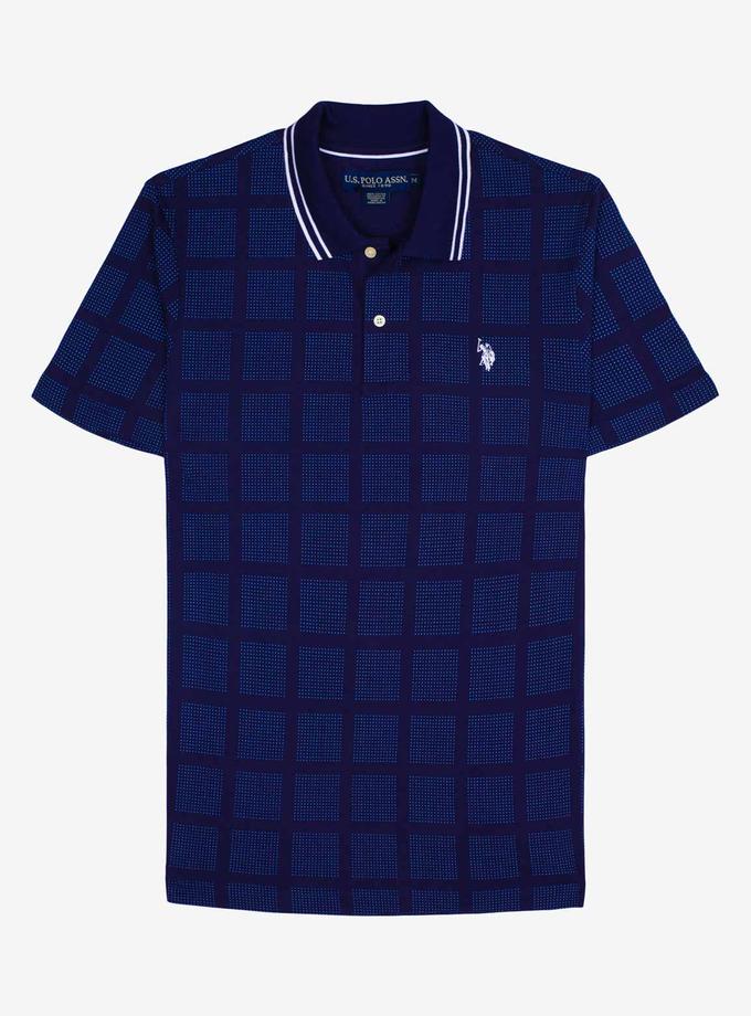 USPA SQUARE PRINT JERSEY POLO SHIRT Best Price