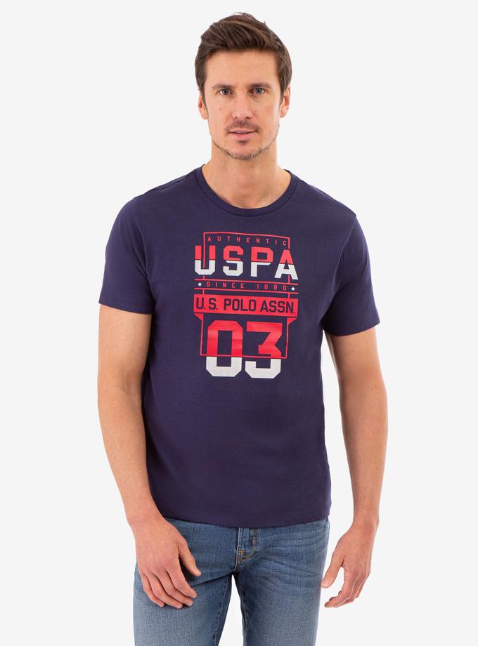 USPA STACKED GRAPHIC JESERY T-SHIRT High Quality