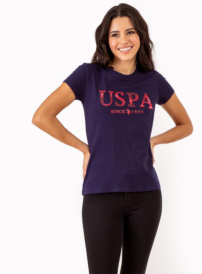 USPA STITCH APPLIQUE CREW NECK T-SHIRT Best Buy