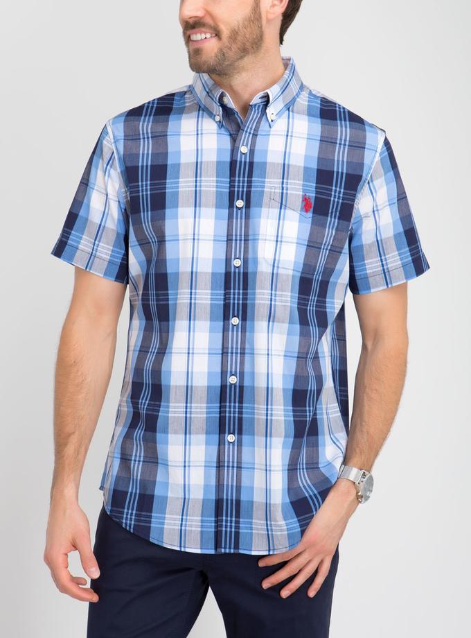 USPA Stretch Large Plaid Poplin Shirt Best Seller