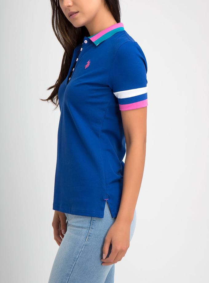 USPA STRETCH MULTI COLOR TIPPED POLO SHIRT Free shipping