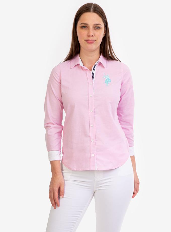 USPA STRETCH OXFORD MULTI TONAL LOGO SHIRT High Quality