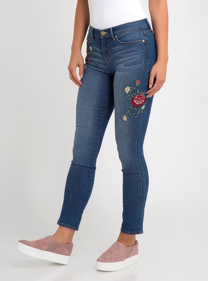 USPA STRETCH SKINNY FIT FLORAL EMBROIDERED JEAN High Quality