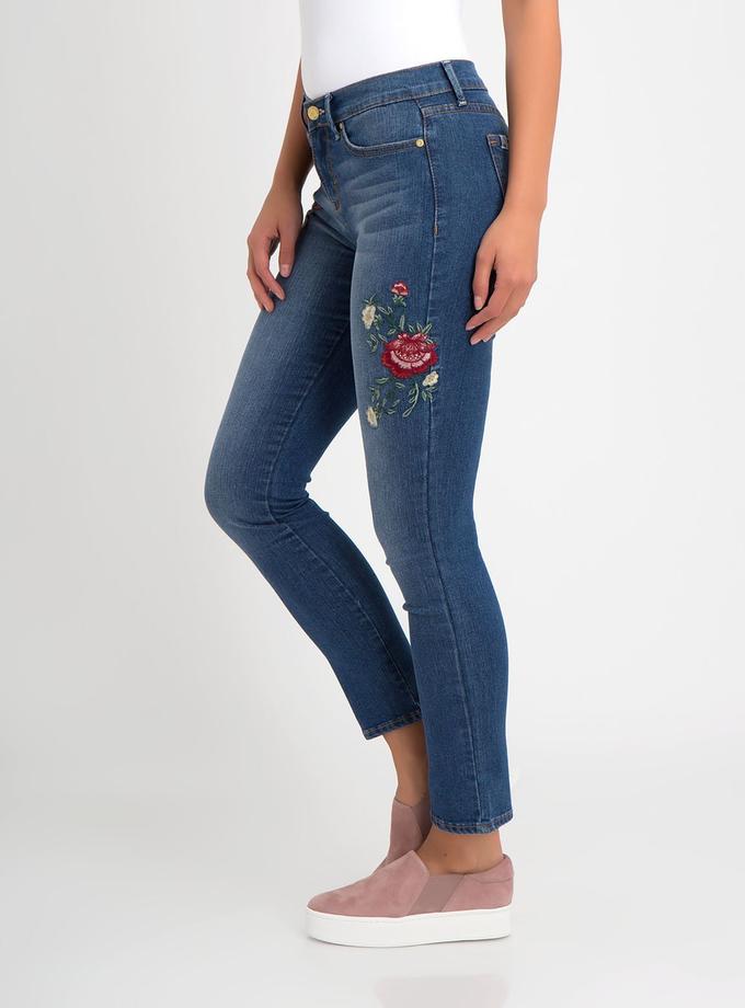 USPA STRETCH SKINNY FIT FLORAL EMBROIDERED JEAN High Quality