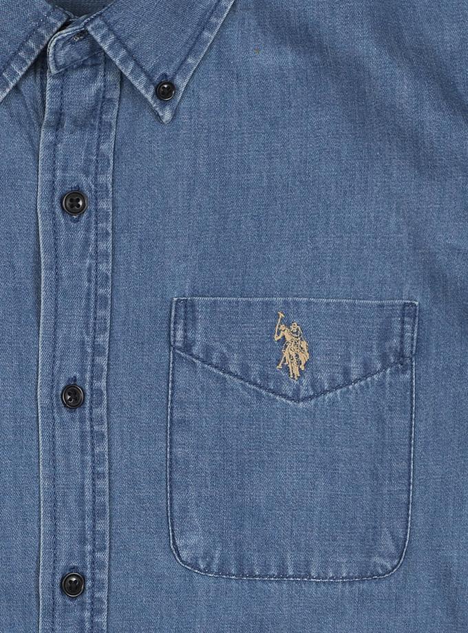 USPA STRETCH SLIM DENIM SHIRT Free shipping