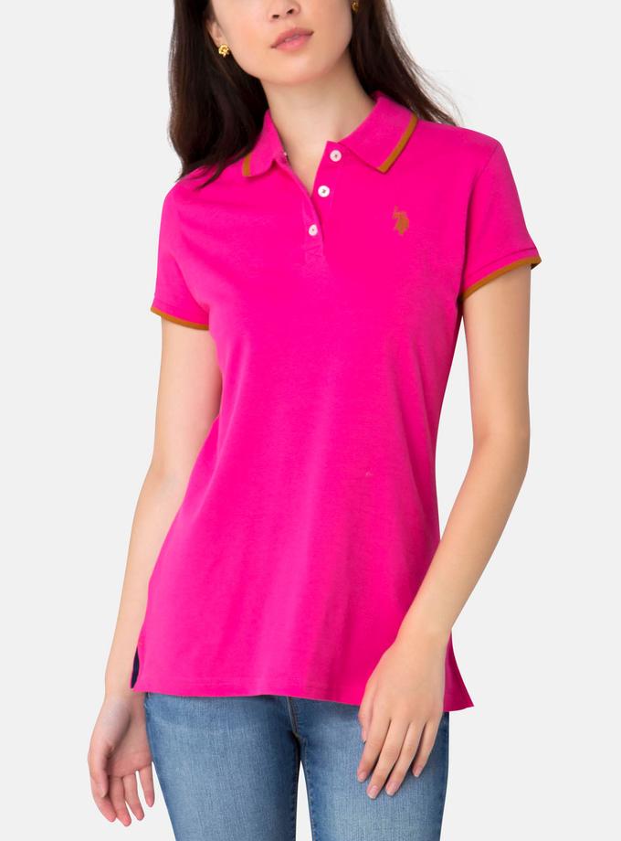 USPA STRETCH SMALL LOGO TIPPED POLO SHIRT Best Buy