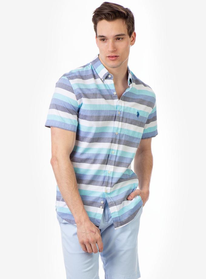 USPA STRIPE CLASSIC OXFORD SHORT SLEEVE SHIRT Same Day Delivery