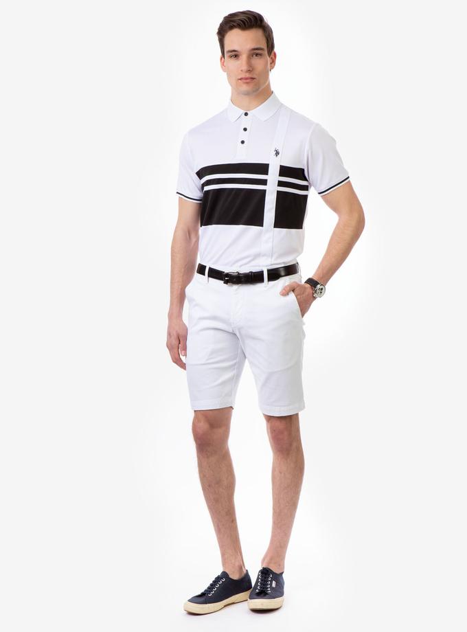 USPA STRIPE COLORBLOCK PIQUE GOLF SHIRT New Arrival