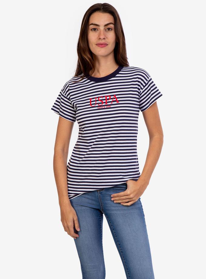 USPA STRIPE CREW NECK T-SHIRT Best Buy