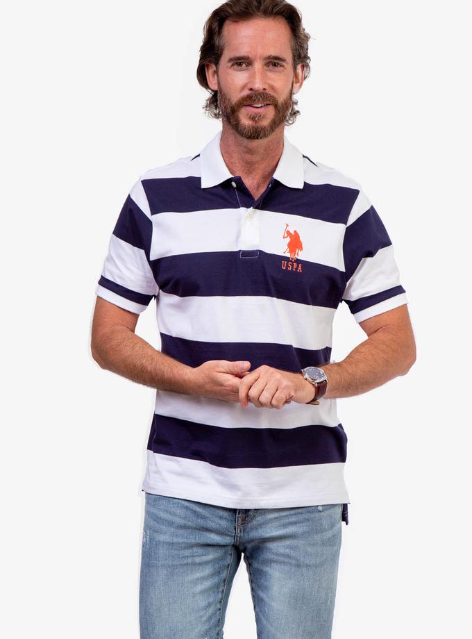 USPA STRIPE JERSEY POLO SHIRT Best Seller