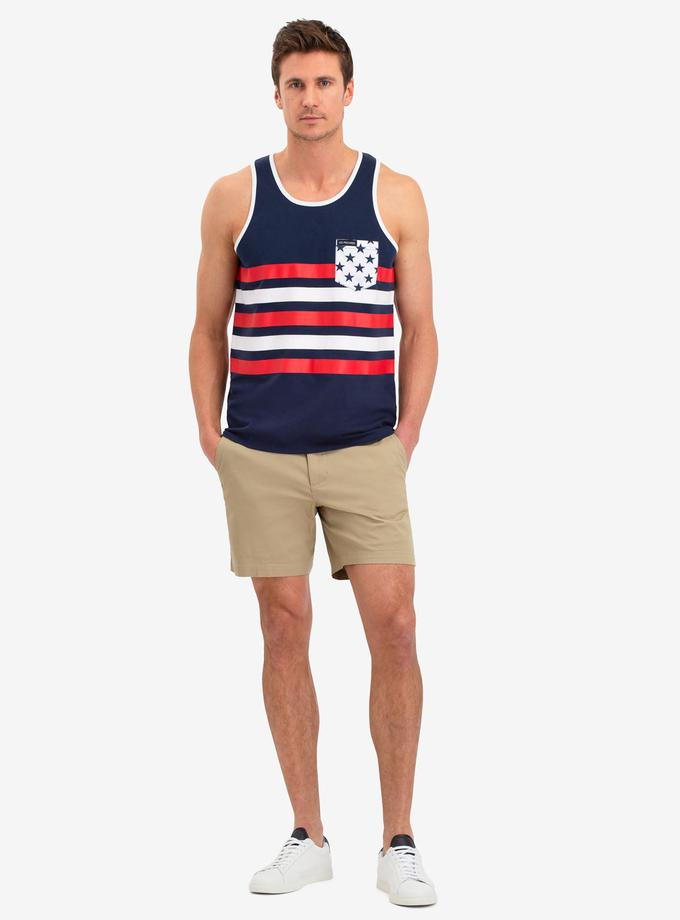 USPA STRIPE PATCH POCKET TANK On Sale