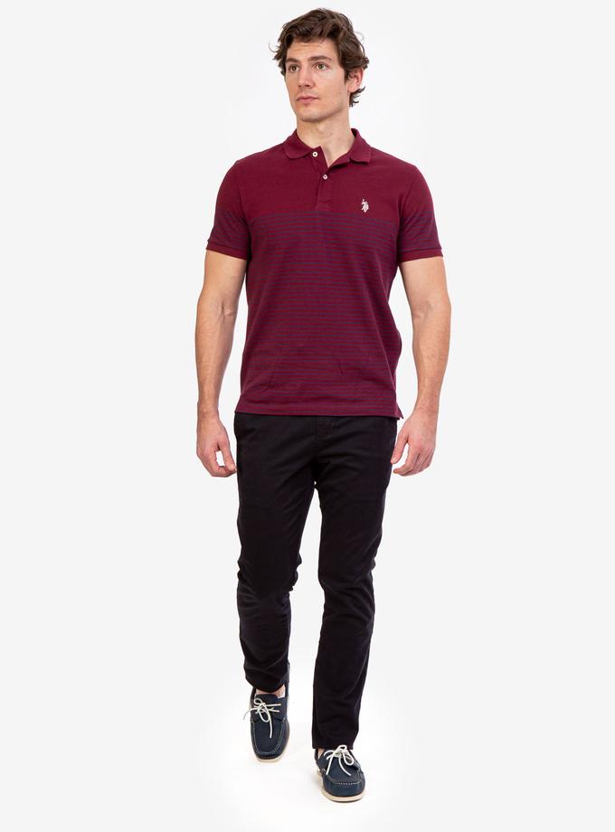 USPA STRIPE PIQUE POLO SHIRT Same Day Delivery