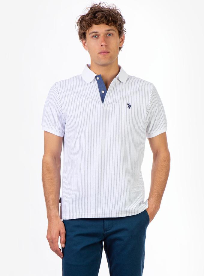 USPA STRIPE RETRO POLO SHIRT Same Day Delivery