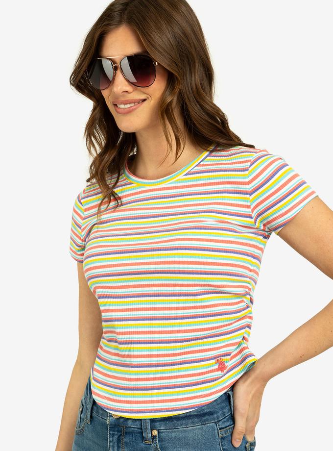 USPA STRIPE RUCHED SIDE TOP Best Price