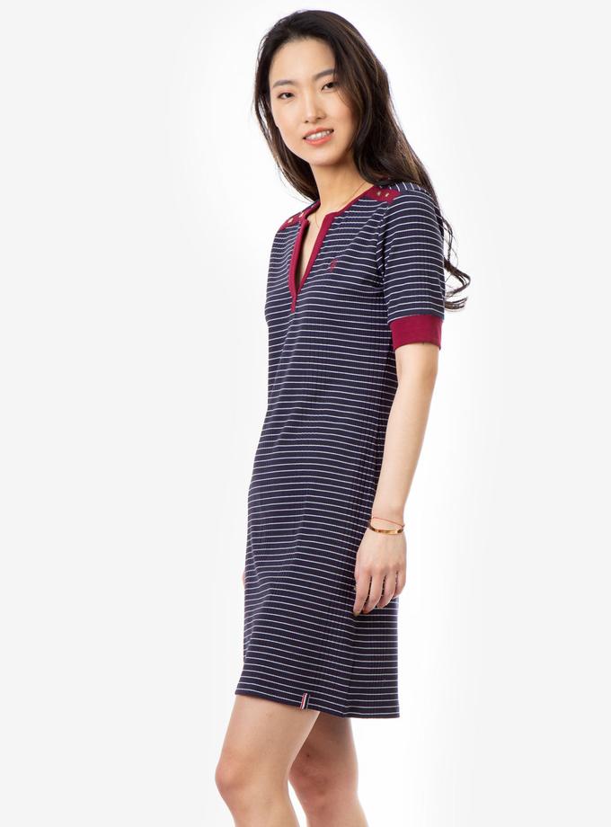 USPA STRIPE SPLIT NECK DRESS Best Seller