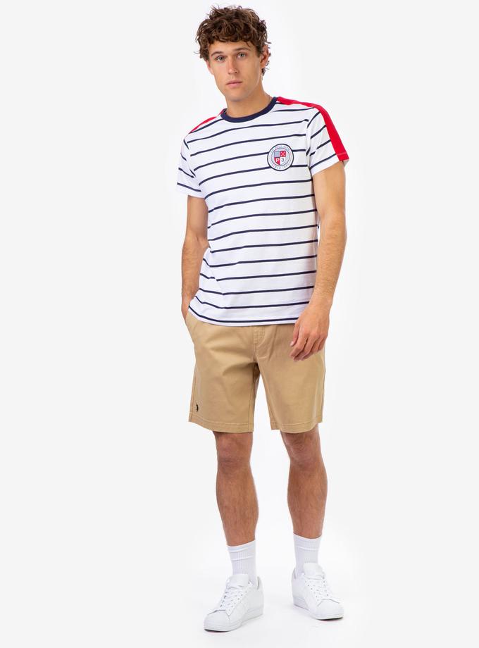 USPA STRIPE USA PATCH LOGO T-SHIRT For Sale