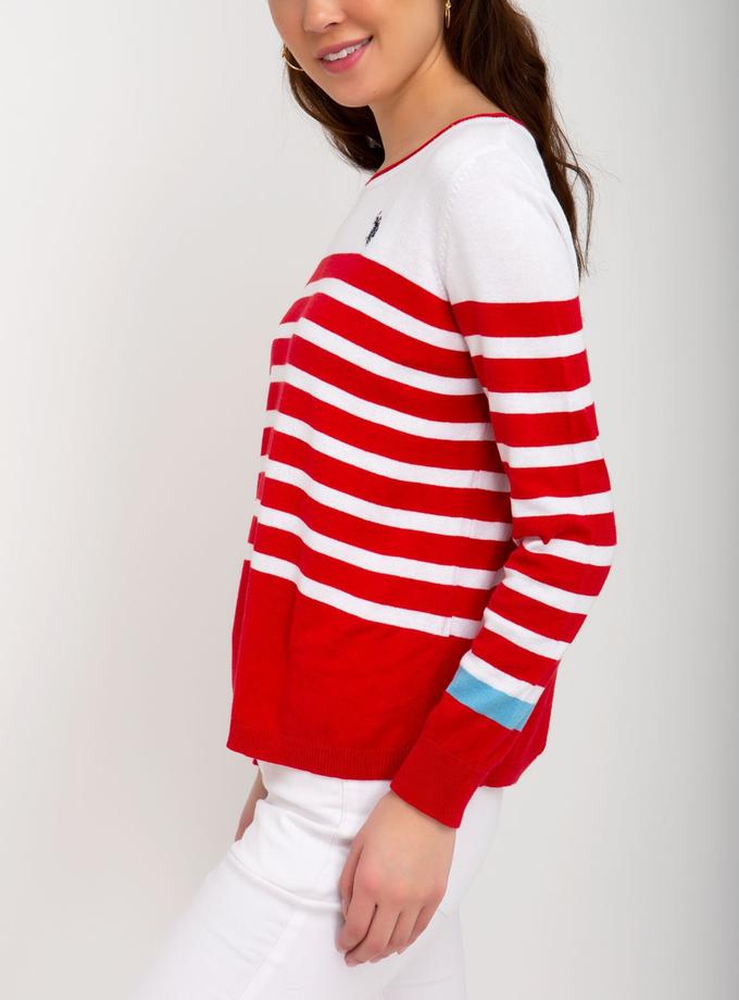 USPA STRIPED COLORBLOCK SWEATER Best Seller