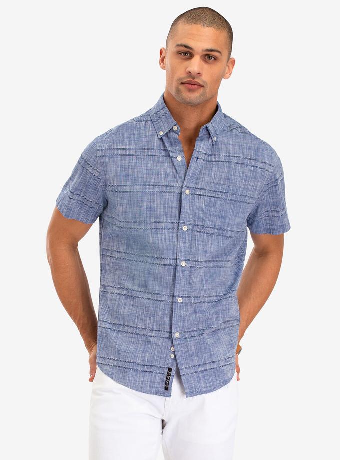 USPA STRIPED DOBBY SHORT SLEEVE SHIRT On Sale