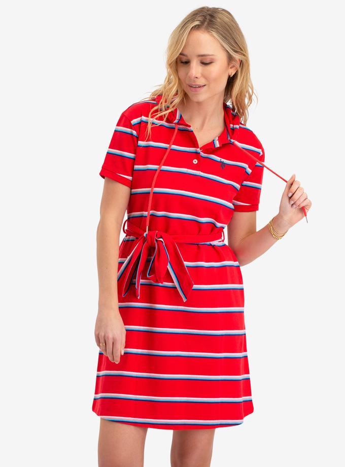 USPA STRIPED HOODIE DRESS New Arrival