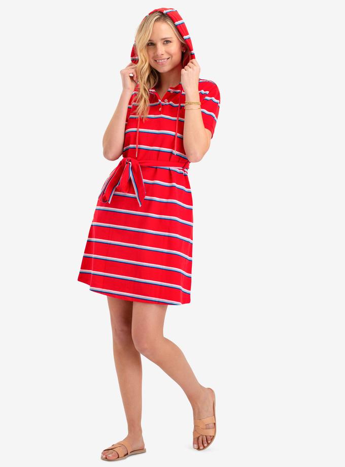 USPA STRIPED HOODIE DRESS New Arrival