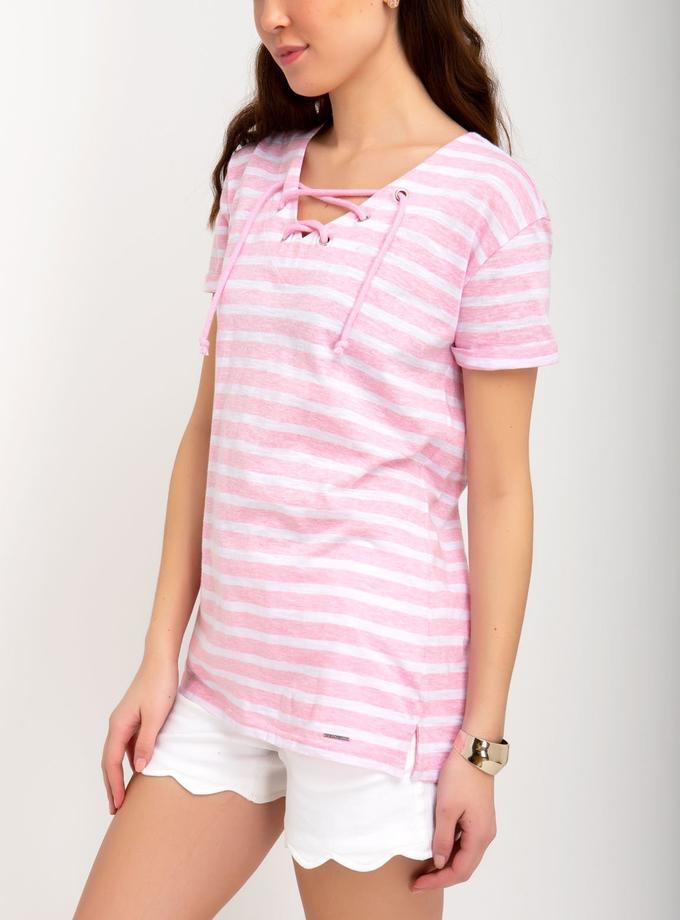 USPA STRIPED LACE-UP TOP On Sale