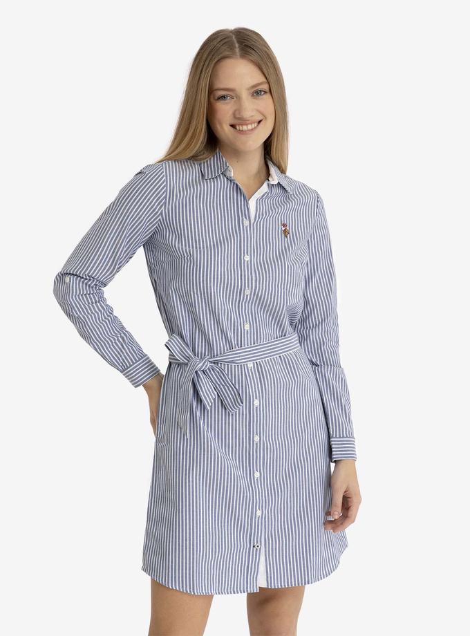 USPA STRIPED MULTI-COLORED LOGO OXFORD DRESS Best Price