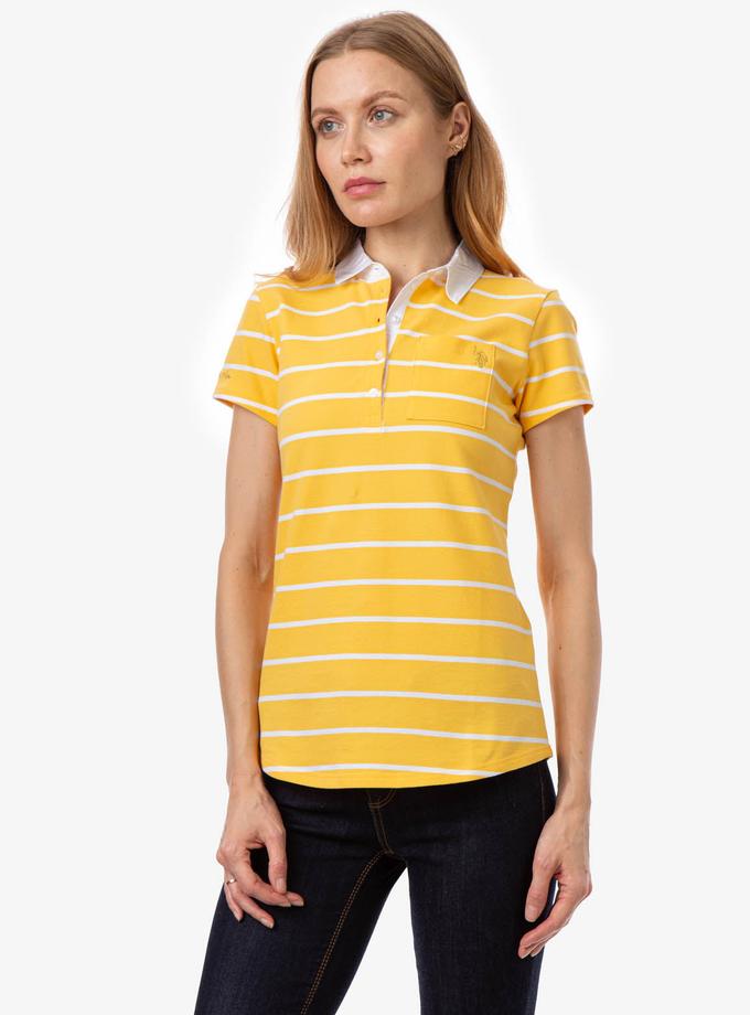 USPA STRIPED POCKET POLO SHIRT Best Price