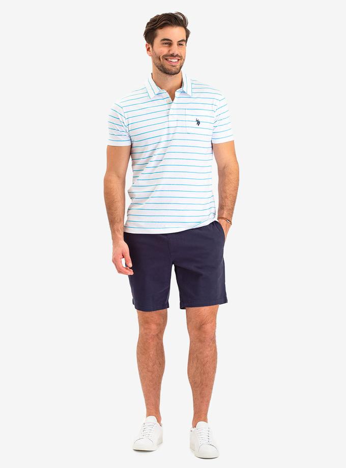 USPA STRIPED POCKET POLO SHIRT On Sale