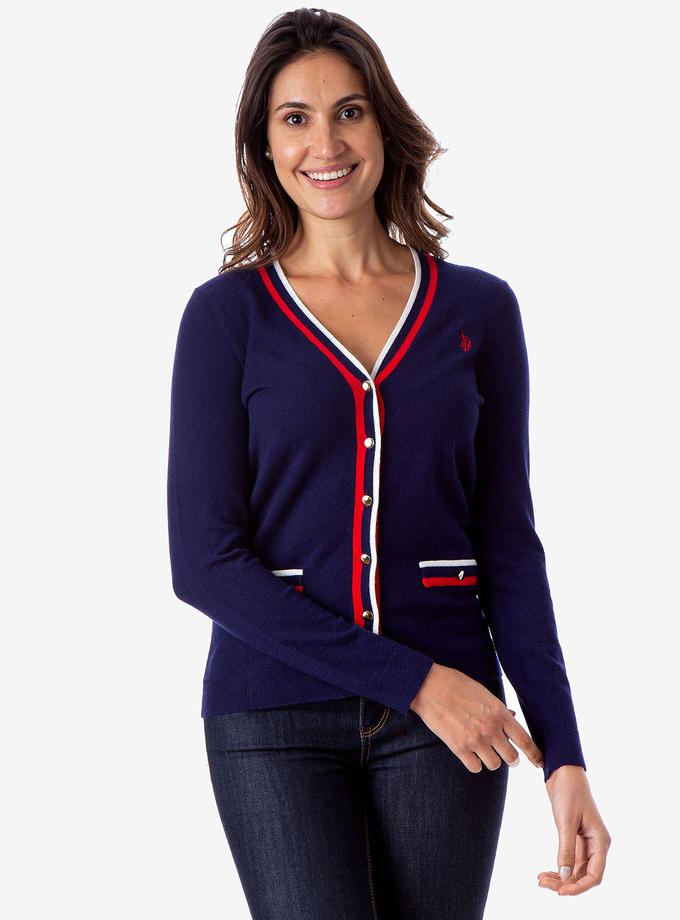 USPA STRIPED RIB KNIT CARDIGAN Best Buy