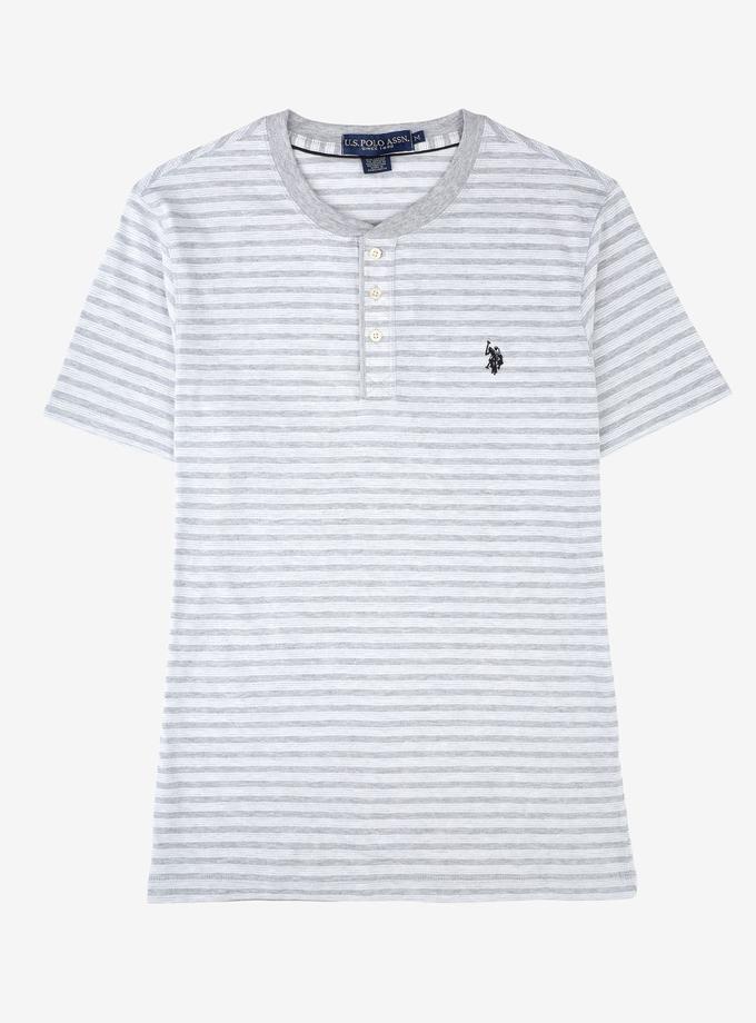 USPA STRIPED SHORT SLEEVE HENLEY Best Price