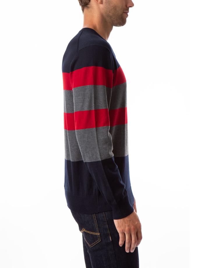 USPA STRIPED V-NECK SWEATER Free shipping