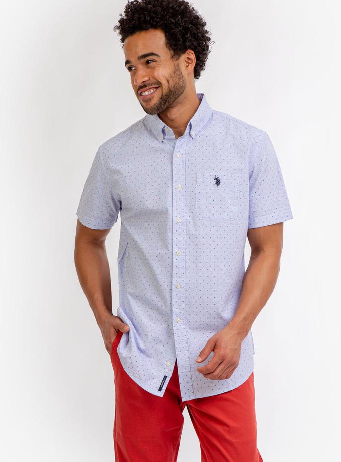 USPA SWISS DOT SHORT SLEEVE SHIRT New Arrival