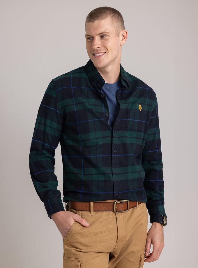 USPA TARTAN PEACHED TWILL LONG SLEEVE SHIRT New Arrival