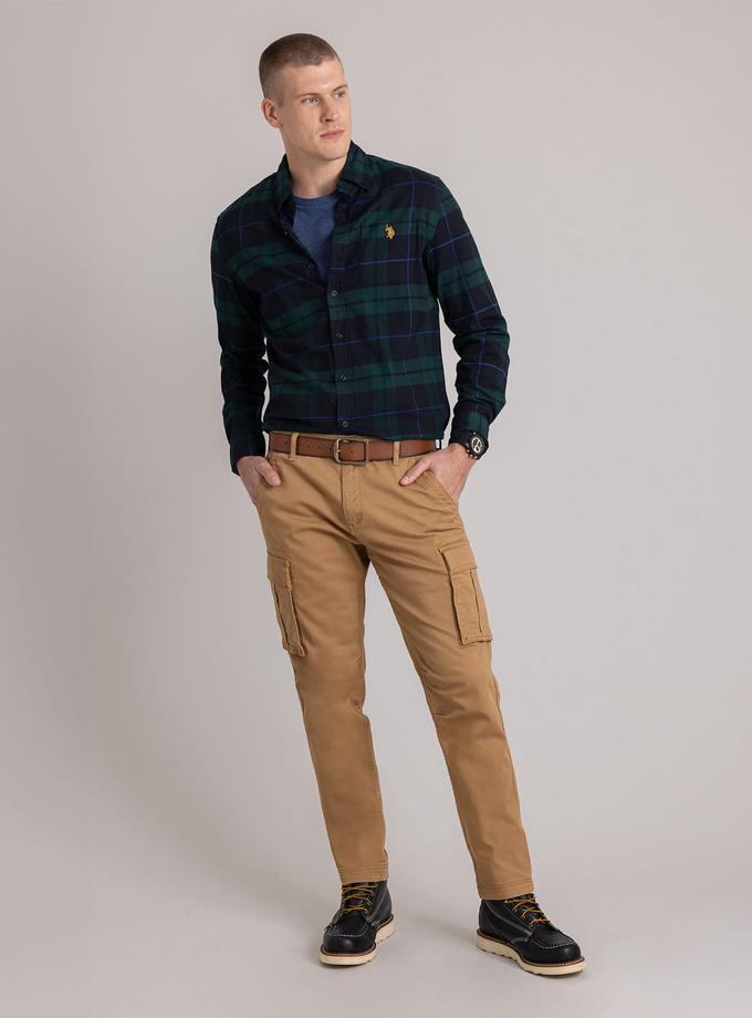 USPA TARTAN PEACHED TWILL LONG SLEEVE SHIRT New Arrival