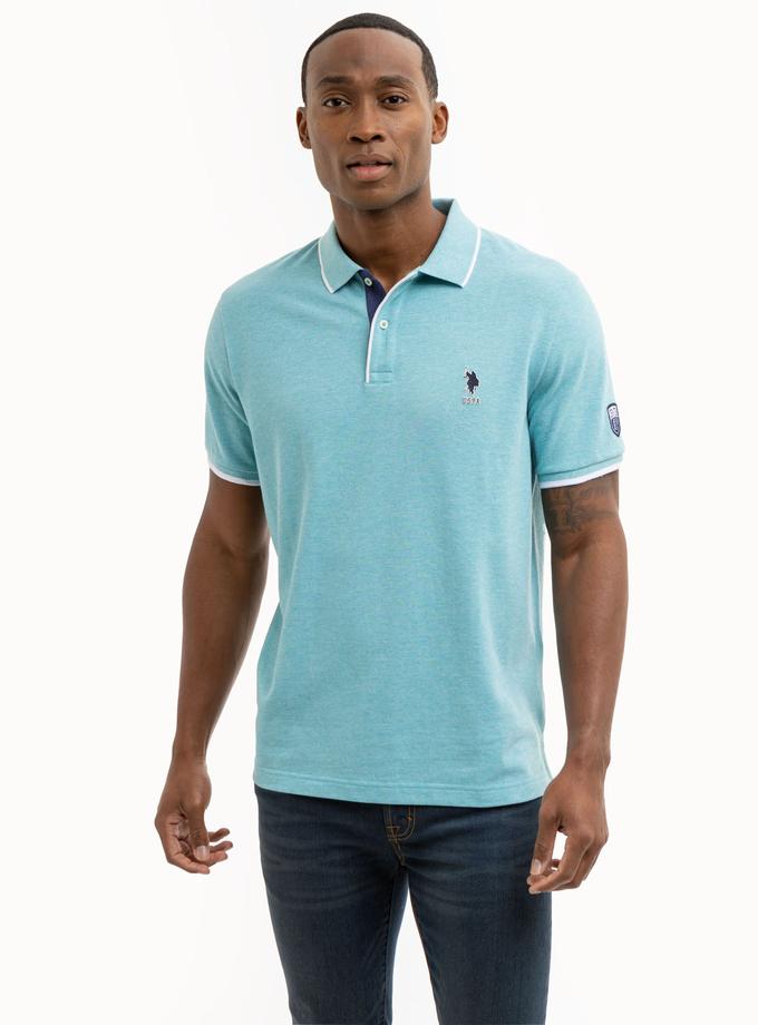 USPA TEAM PIPED HEATHER PIQUE POLO SHIRT New Arrival