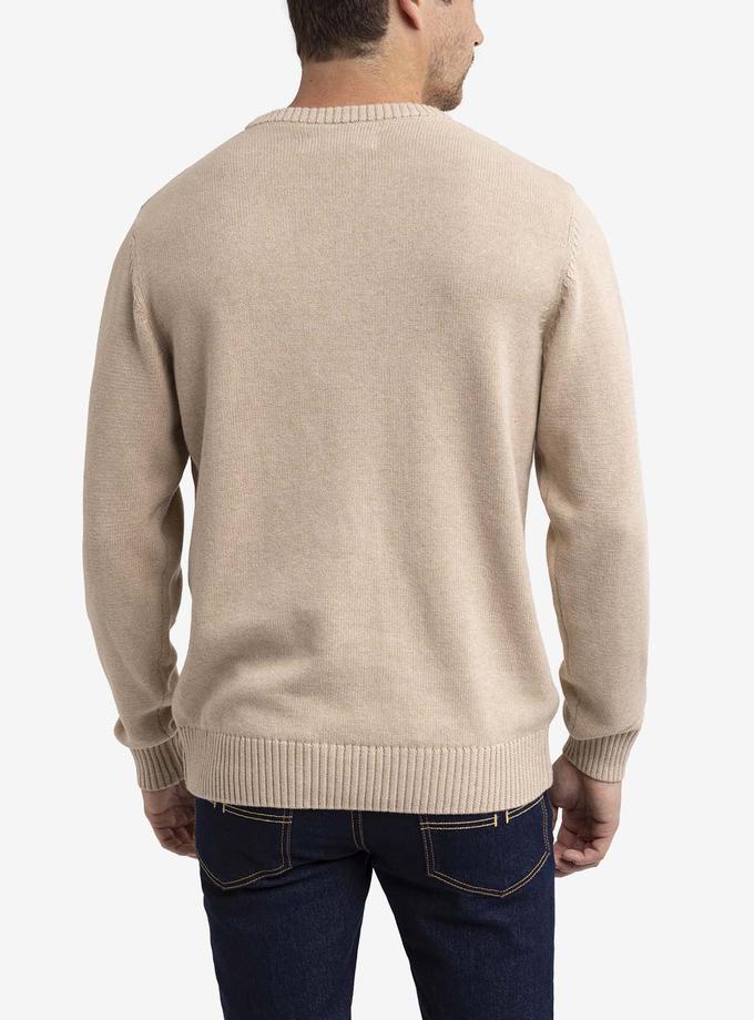 USPA TEXTURED CREW NECK SWEATER On Sale