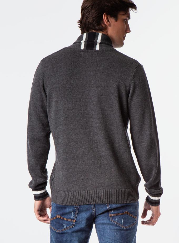 USPA TEXTURED SHAWL PULLOVER SWEATER For Sale