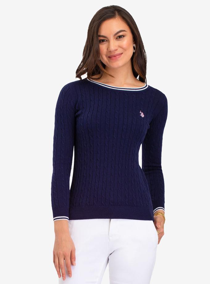 USPA TIPPED CABLE CREW NECK SWEATER Best Buy