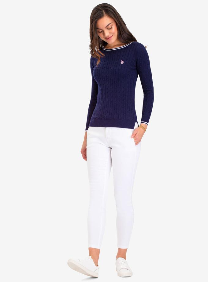 USPA TIPPED CABLE CREW NECK SWEATER Best Buy