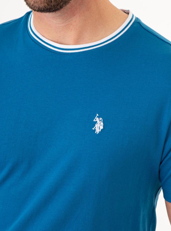 USPA TIPPED CREW NECK COLLAR T-SHIRT Free shipping