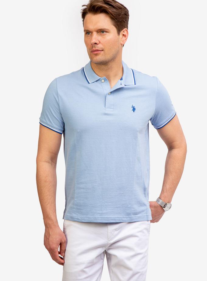 USPA TIPPED OTTOMAN PIQUE POLO SHIRT Same Day Delivery