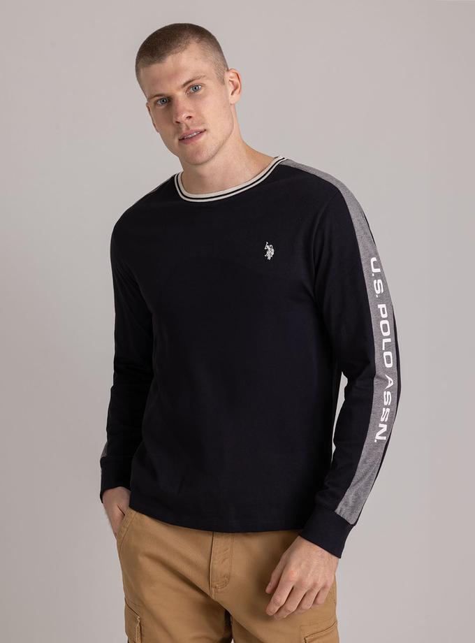 USPA TIPPED WORDMARK LONG SLEEVE T-SHIRT Same Day Delivery