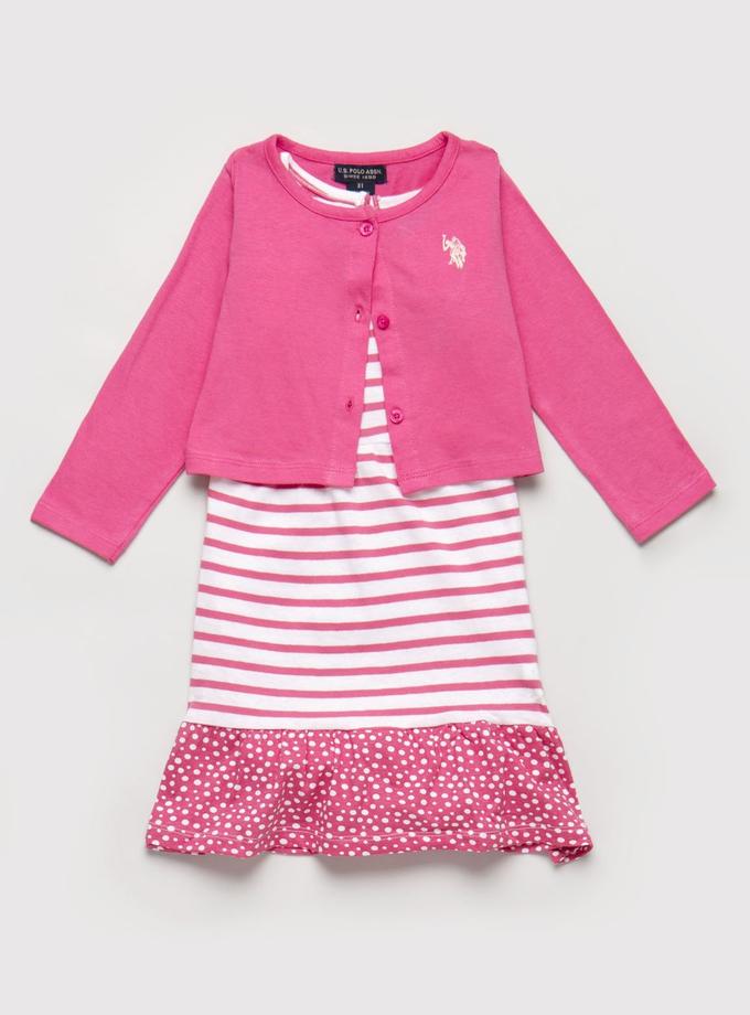 USPA Toddler 2 Piece Set - Dress & Cardigan Same Day Delivery