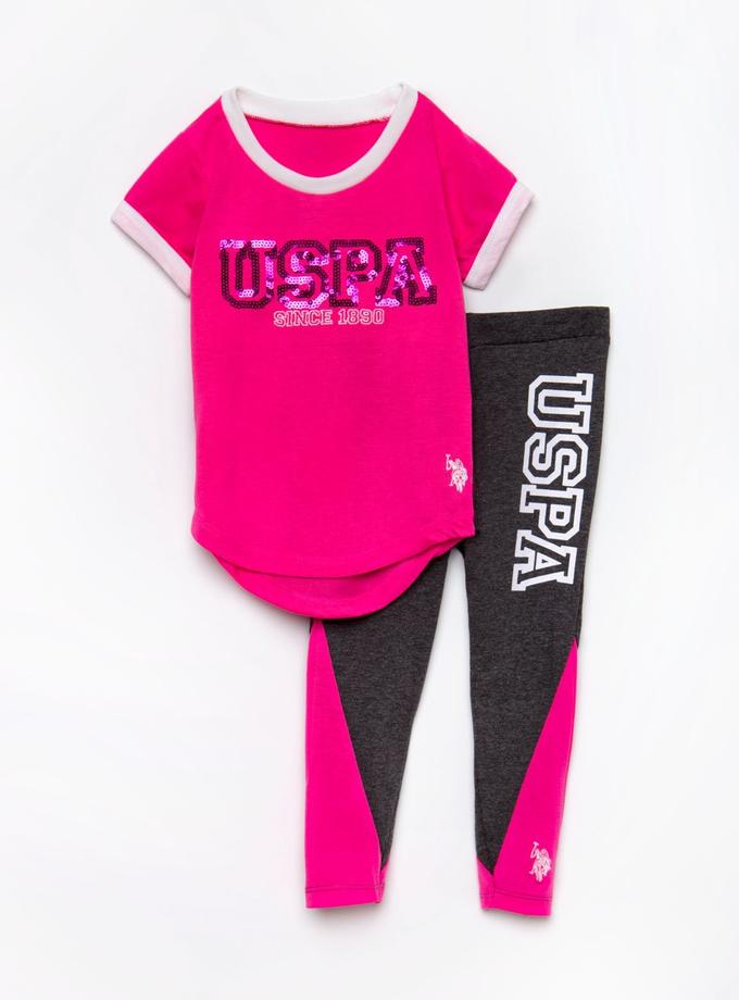 USPA TODDLER 2 PIECE SET: SPARKLE TEE & LEGGINGS New Arrival