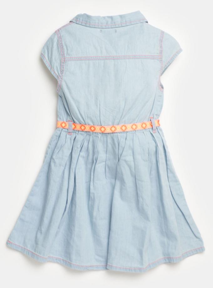 USPA Toddler Denim Pleated Dress High Quality