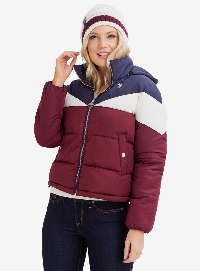 USPA TRI-COLOR PUFFER COAT Best Price