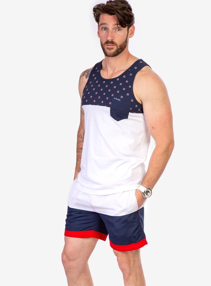 USPA TRI COLOR SWIM TRUNKS Same Day Delivery