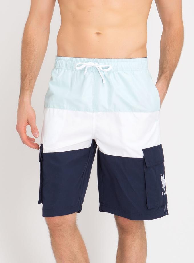 USPA TRI-COLORBLOCK CARGO SWIM TRUNKS New Arrival