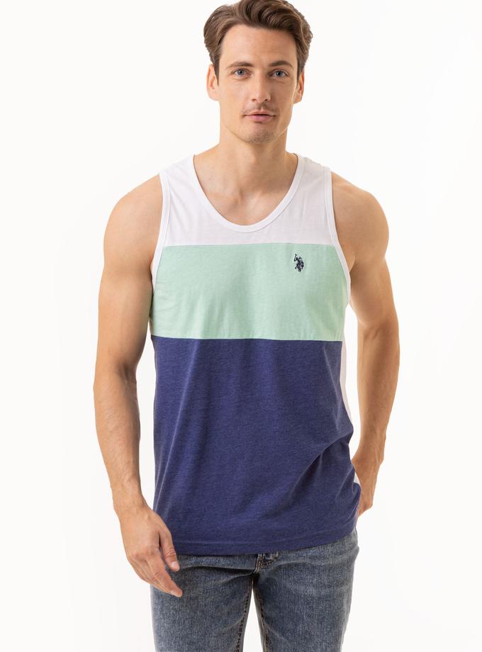 USPA TRI-COLORBLOCK JERSEY MUSCLE TANK New Arrival